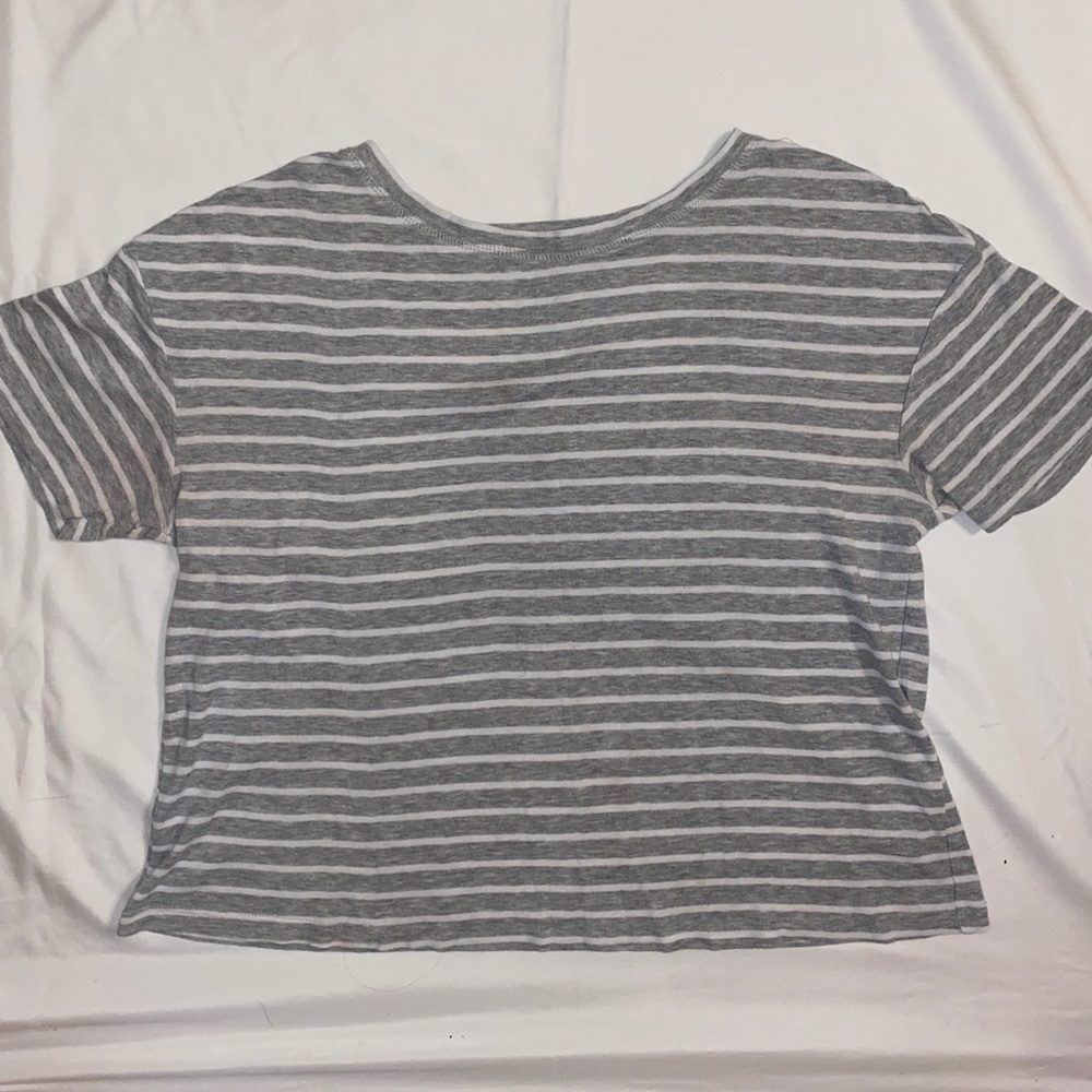 True Craft Grey & White Oversized Top